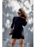 Kleid mit Kette am Rücken, schwarz FI661 - Online-Shop - Boutique